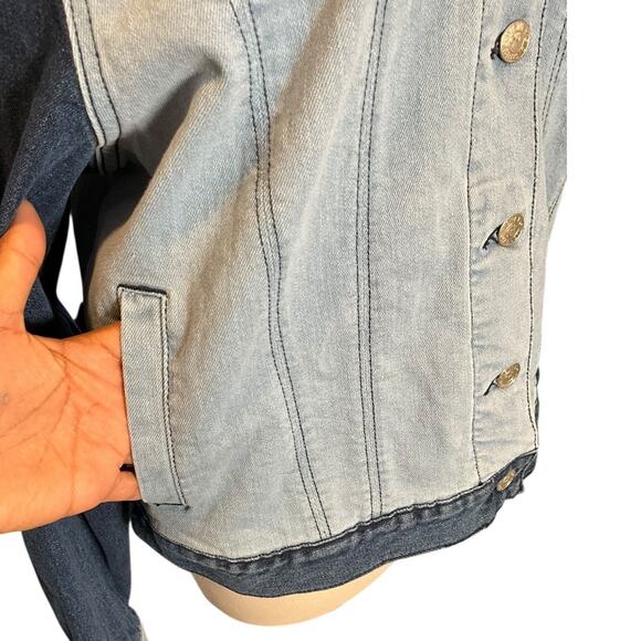 Disney Her Universe Mickey Mouse Denim Jacket Women’s Large Patchwork Vintage - Picture 7 of 15